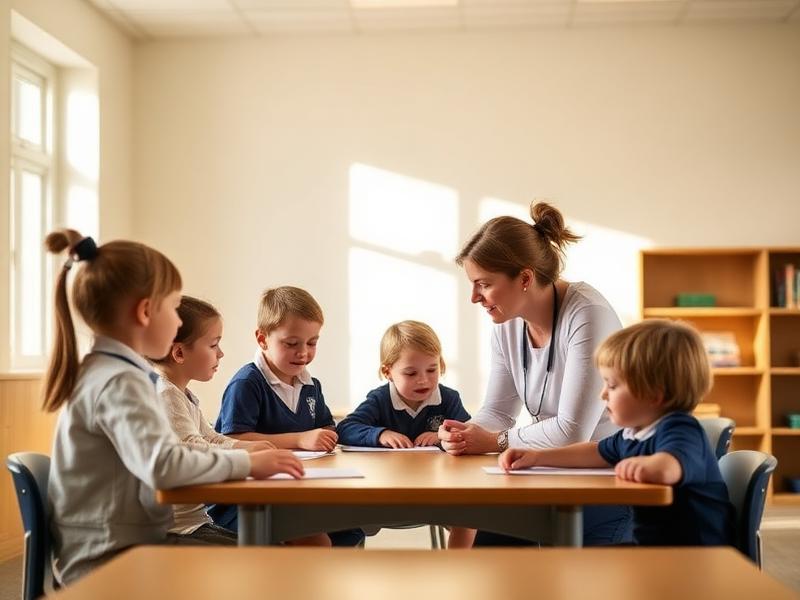 Uczennica szkoły podstawowej z książkami